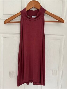4/$20 LASCANA Women's Burgundy High-Neck Tank Top